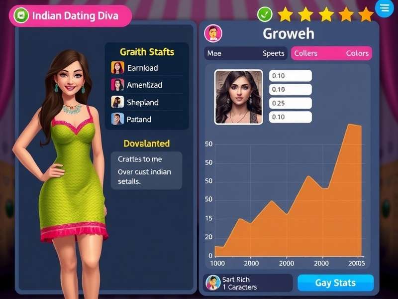 Indian Dating Diva download statistics graph showing growth over time