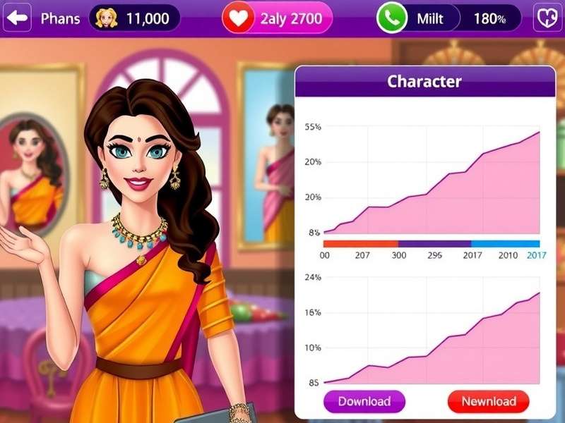 Indian Dating Diva character customization options